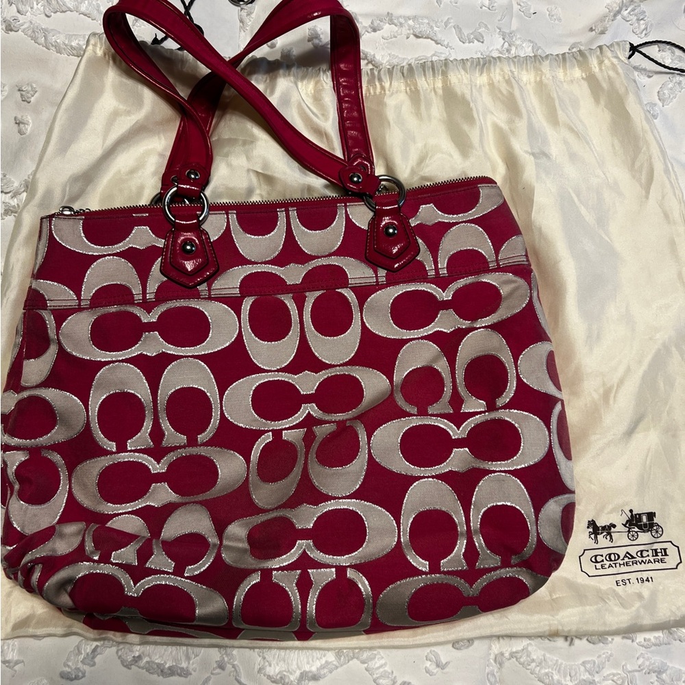 Pink Coach Shoulder Bag